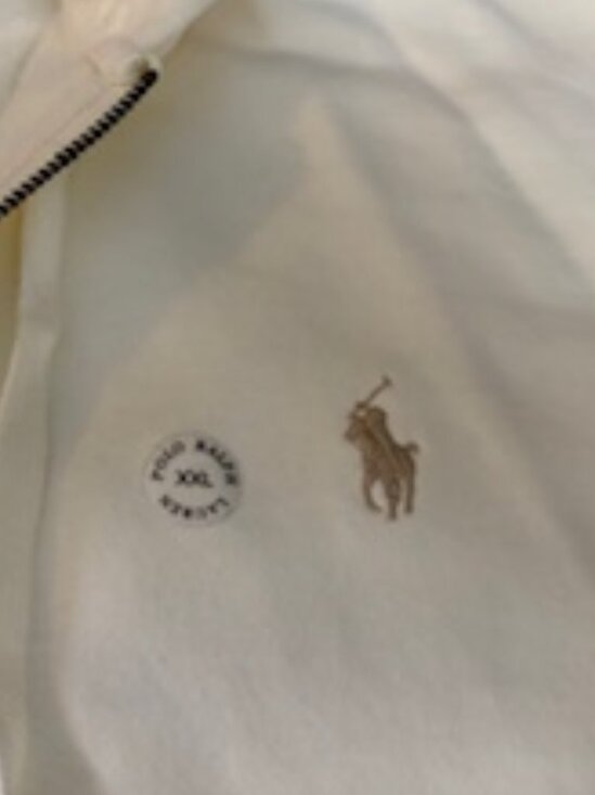 Polo Ralph Lauren Hooded Sweat Suit in Cream Size XXL NWT - Picture 5 of 9